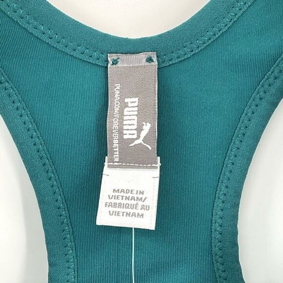 Puma 4Keeps Shapeluxe Seamless Sports Bra Padded Stretch Medium Impact Green XS - Picture 3 of 8